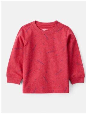 (4/$20) Carter's - Baby Boy Baseball Print Long-Sleeve Tee